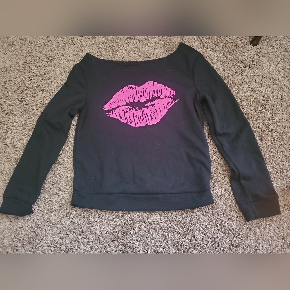 Women Casual Pullover Lips
